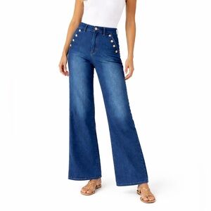 Fidelity Denim Katie Trousers High-Waist Wide Leg Blue Jeans